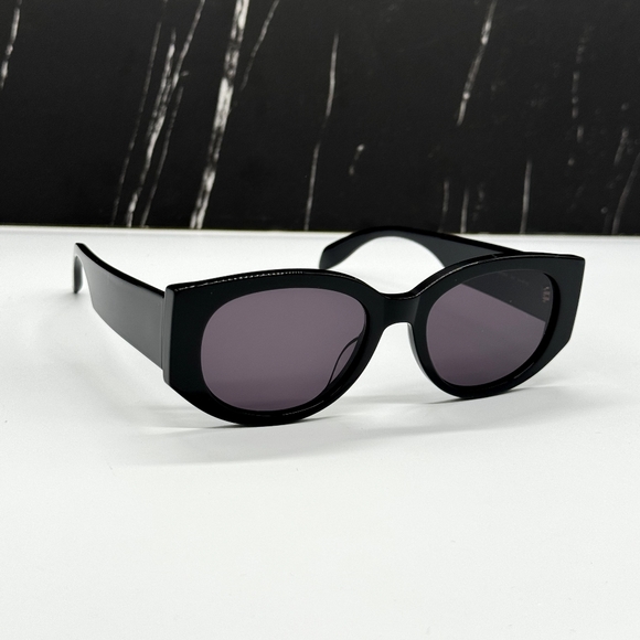 NEW AM0330S 002 ALEXANDER MCQUEEN BLACK OVAL WOMEN SUNGLASSES main image 9